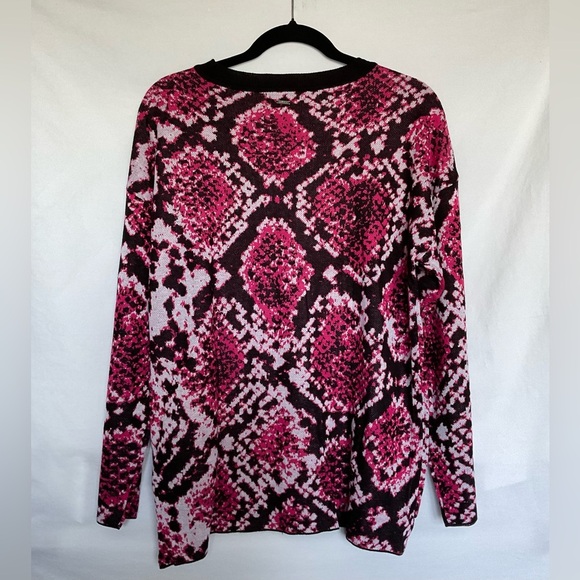Dkny Black and Pink Graphic Long Sleeve Sweater - Picture 3 of 8
